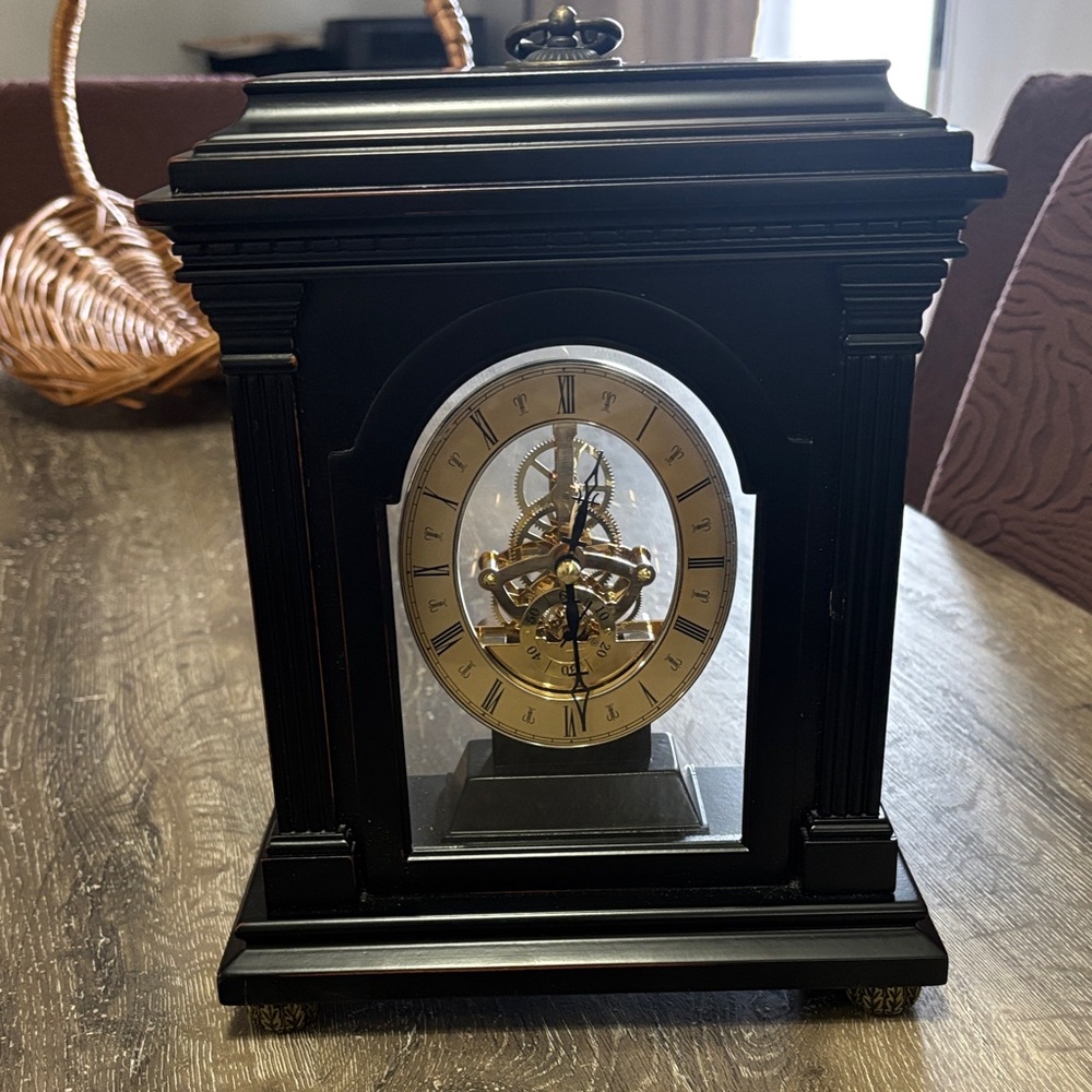 Bombay Black and Gold Wall Clock